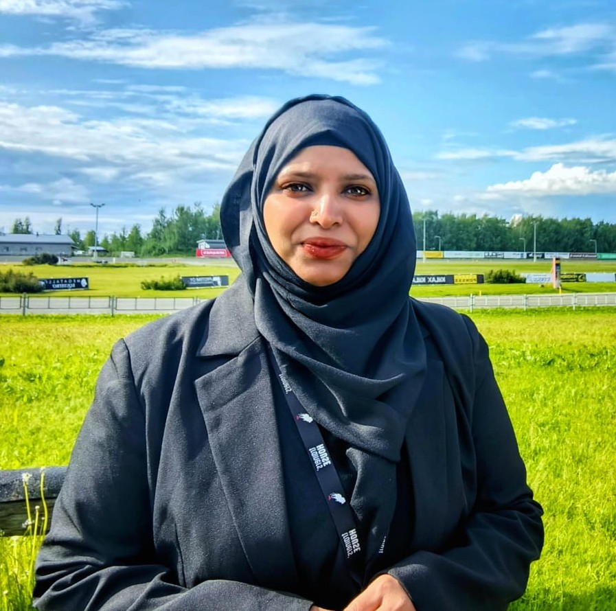 Aleya Nur Mohol Siddika outdoors in Finland