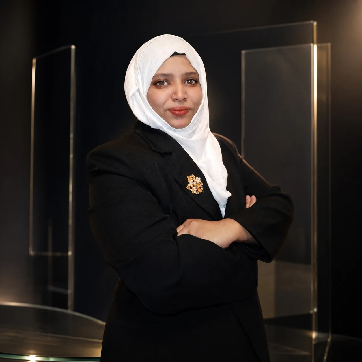Aleya Nur Mohol Siddika in a formal portrait setting